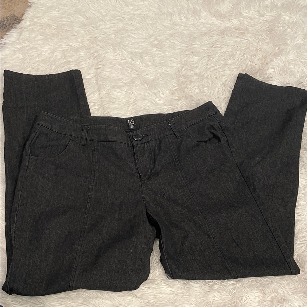Saks Fifth Avenue Black Straight Leg Pants